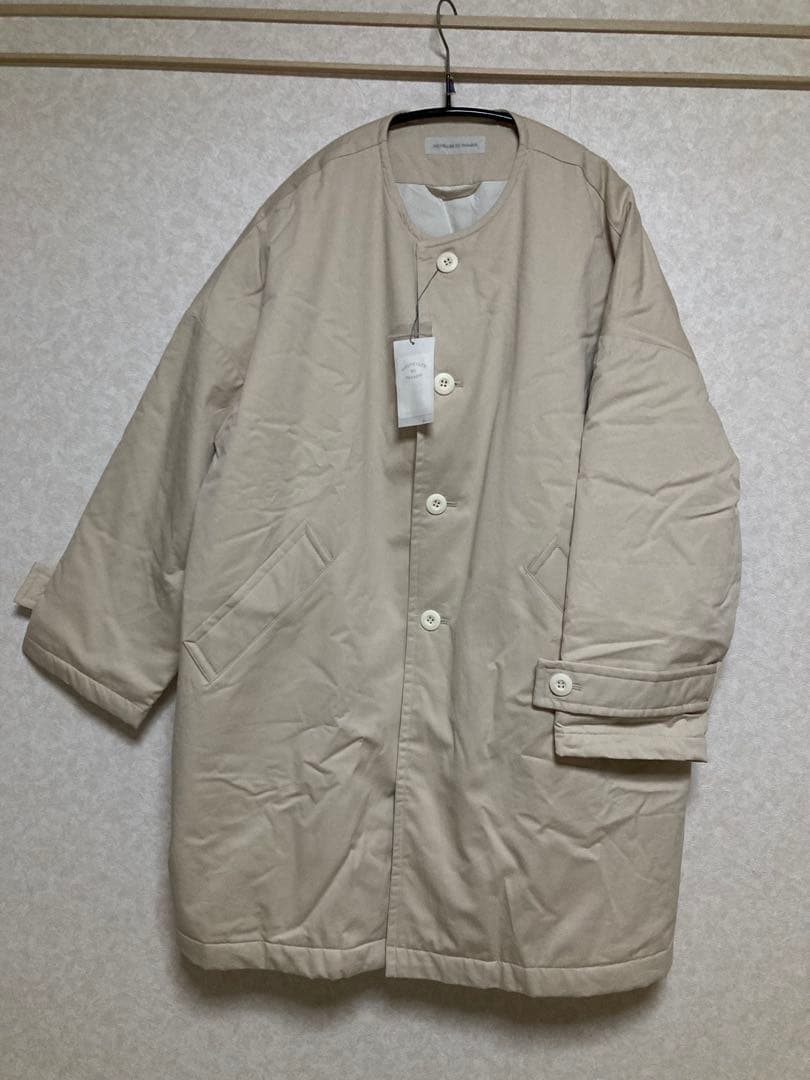 nouvellesduparadis◆中綿ノーカラーコート／ナチュラルランドリー