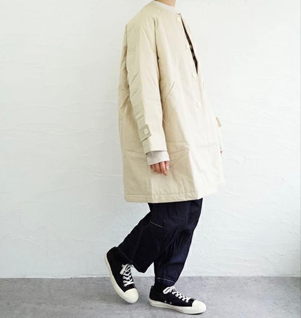 nouvellesduparadis◆中綿ノーカラーコート／ナチュラルランドリー