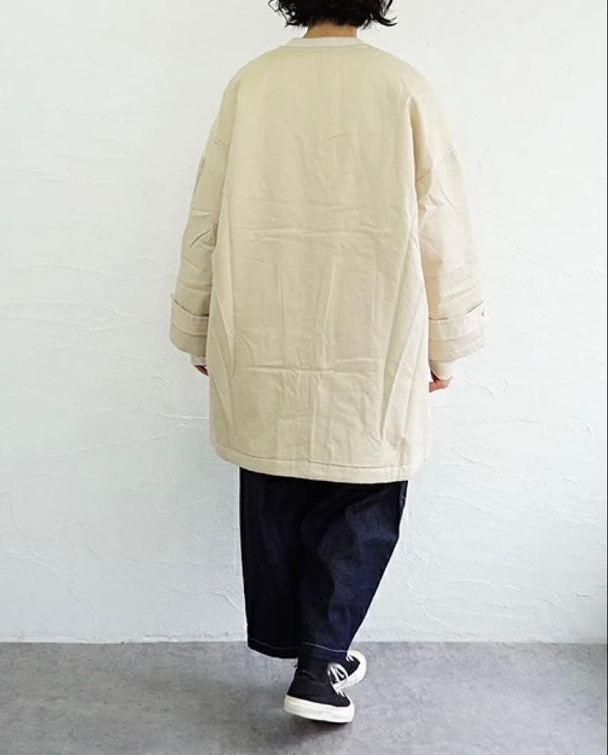 nouvellesduparadis◆中綿ノーカラーコート／ナチュラルランドリー