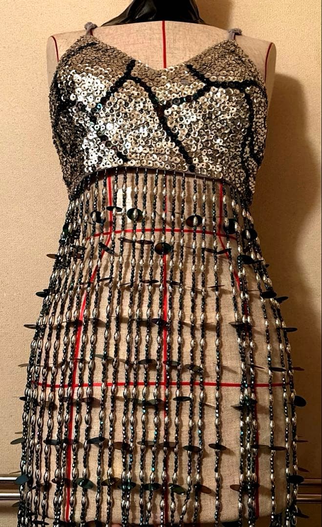 ダンス衣装　飾り付きトップブラ衣装