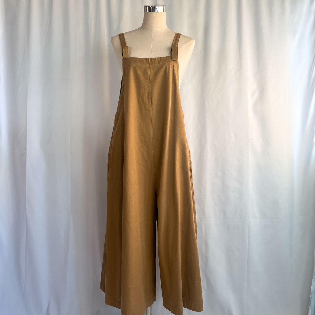 SARAHWEAR キャメル　オーバーオール　コットン　無地