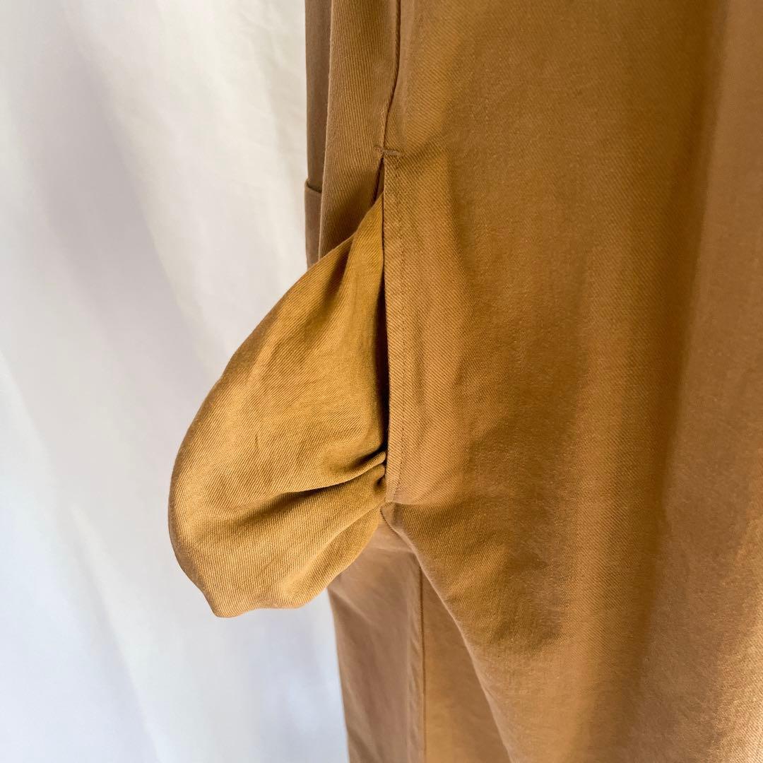 SARAHWEAR キャメル　オーバーオール　コットン　無地