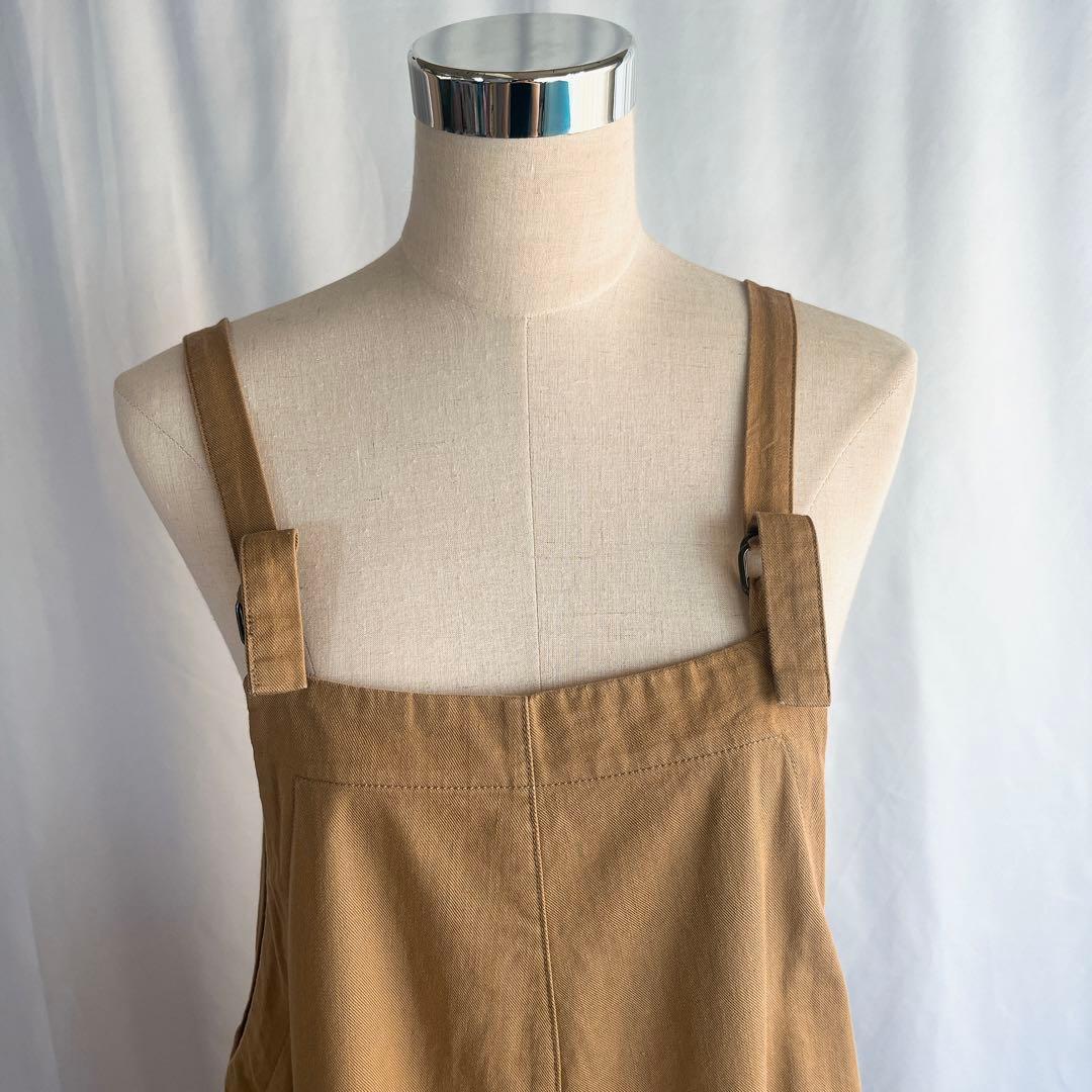 SARAHWEAR キャメル　オーバーオール　コットン　無地