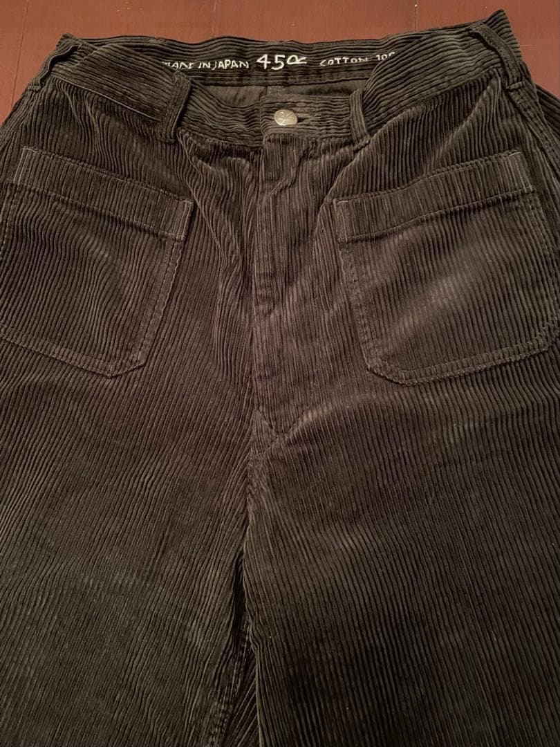 美品45Rコーデュロイ ワイドパンツ