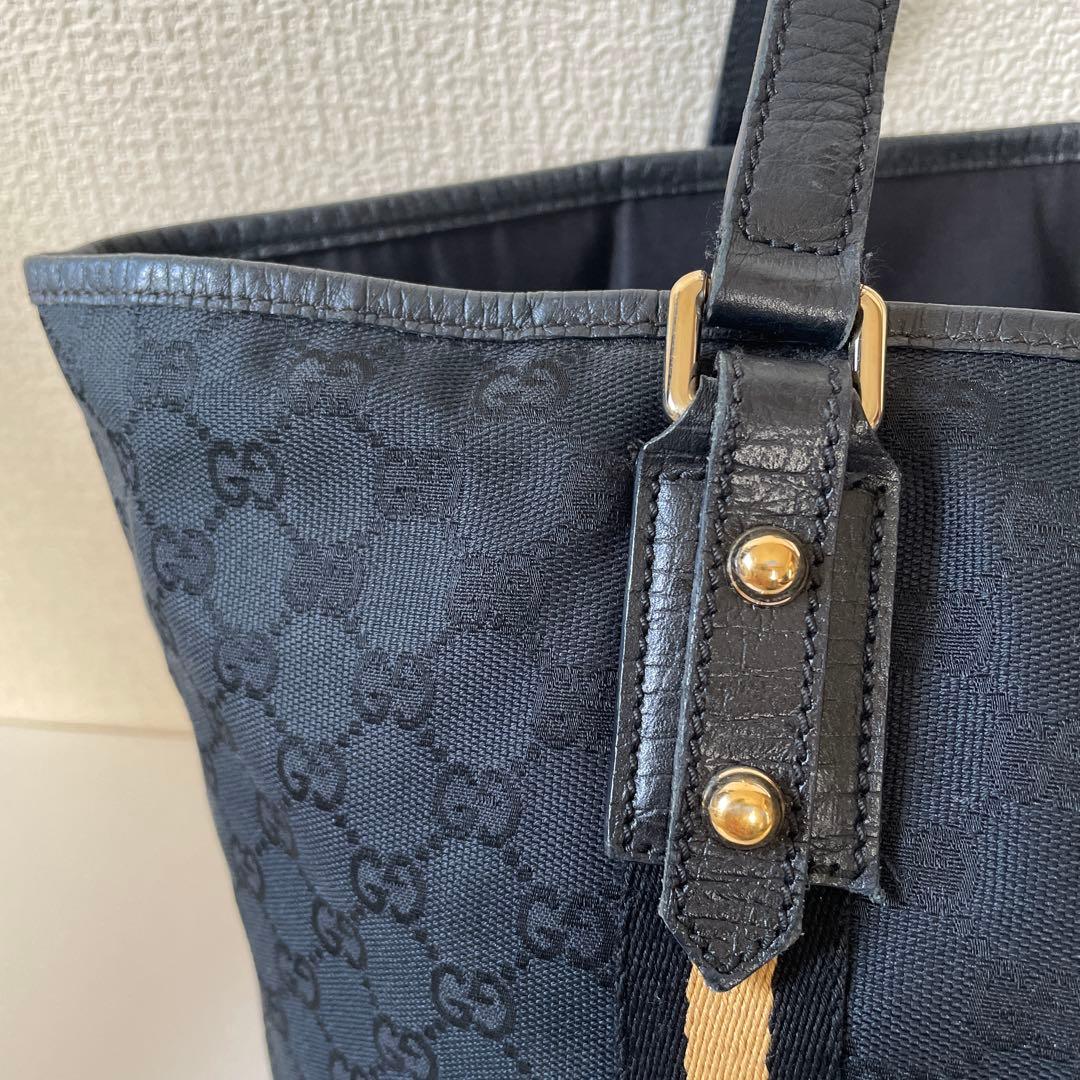 Gucci トートバッグ 黒 キャンバス