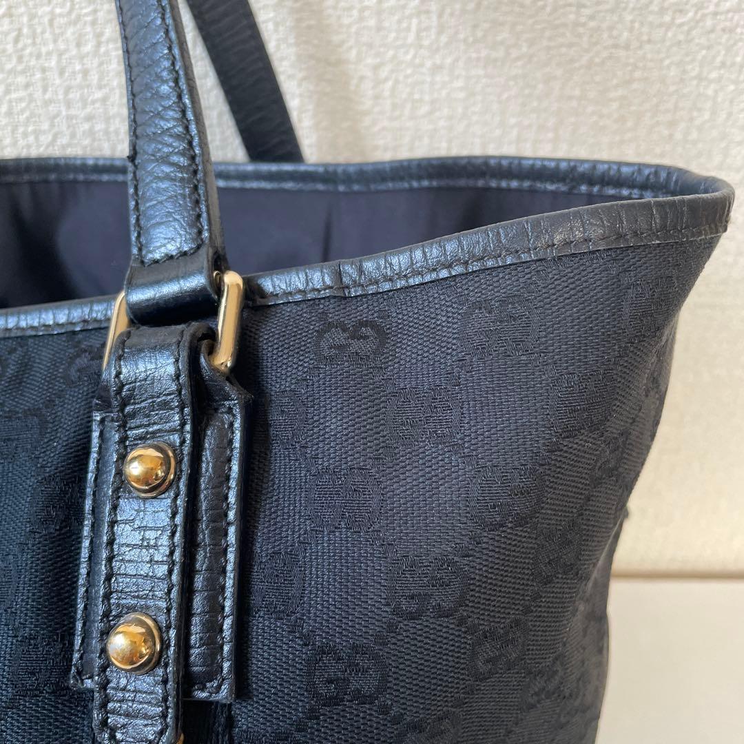 Gucci トートバッグ 黒 キャンバス