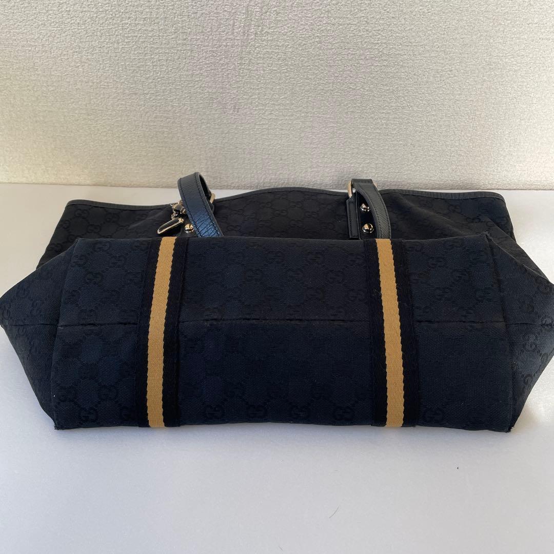 Gucci トートバッグ 黒 キャンバス