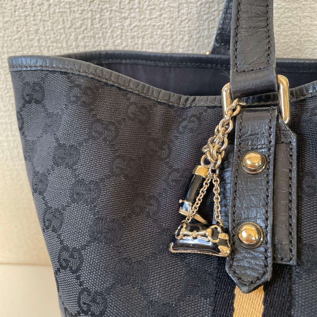 Gucci トートバッグ 黒 キャンバス