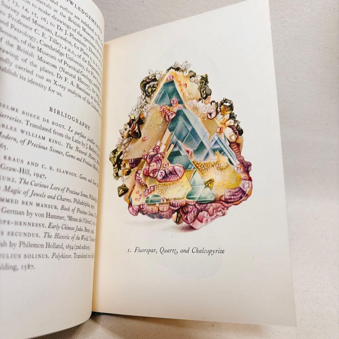 美しい鉱物画 ペンギン文庫　No.65 古書　鉱石 洋書 宝石 鉱物 1952年