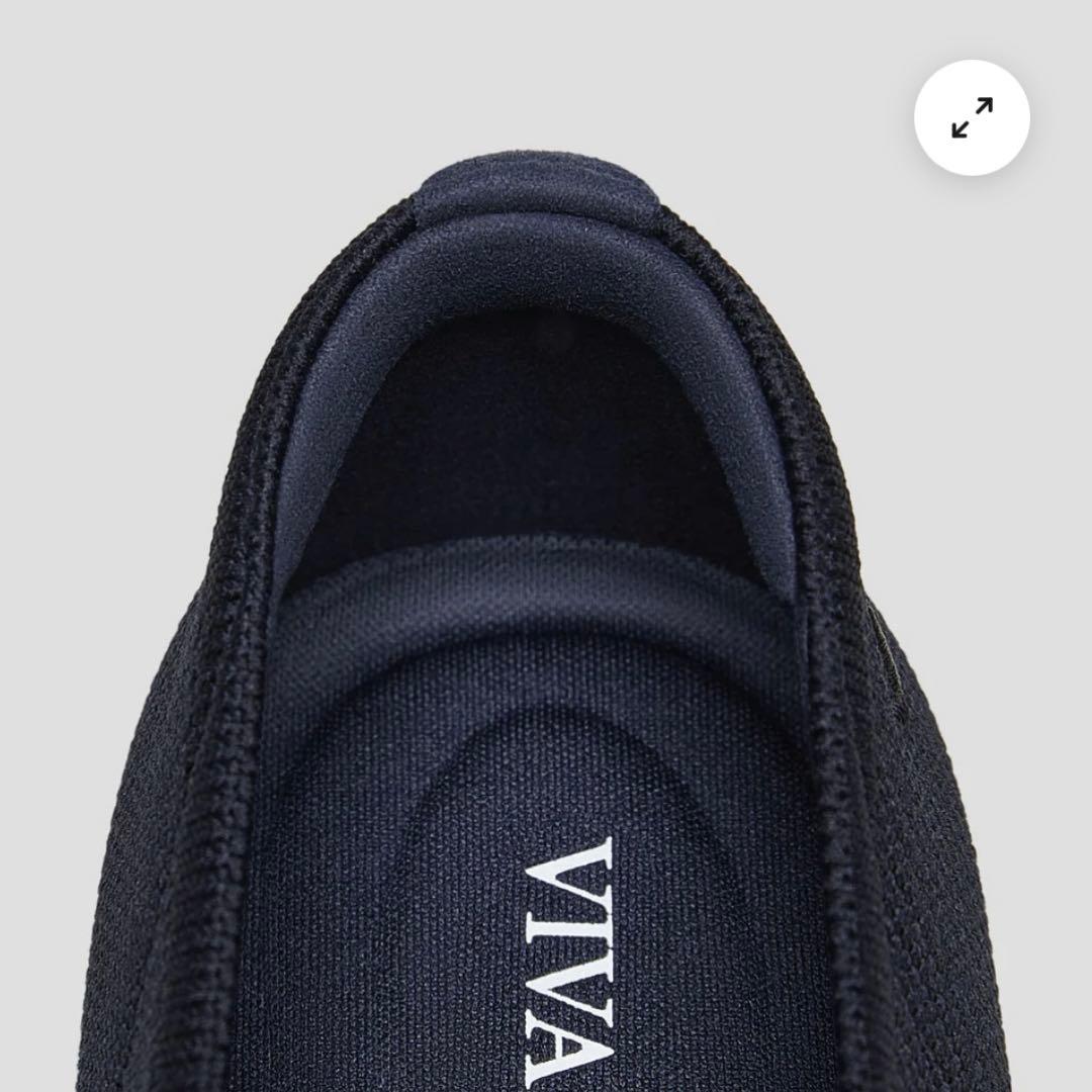 VIVAIA★AZURAネイビーラメフラットシューズ23 36.5