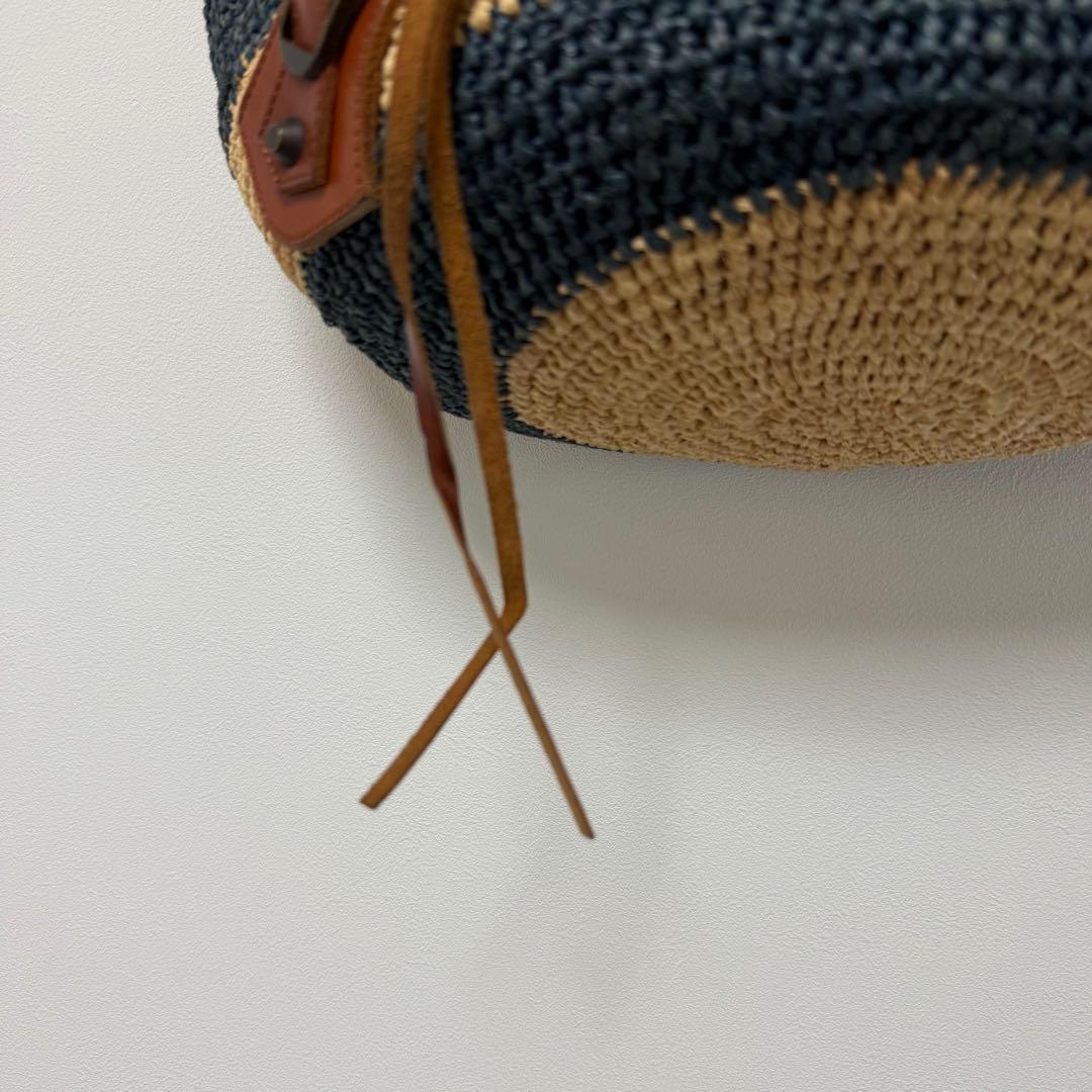 BALENCIAGA バレンシアガ カゴバッグ ボーダー マリン