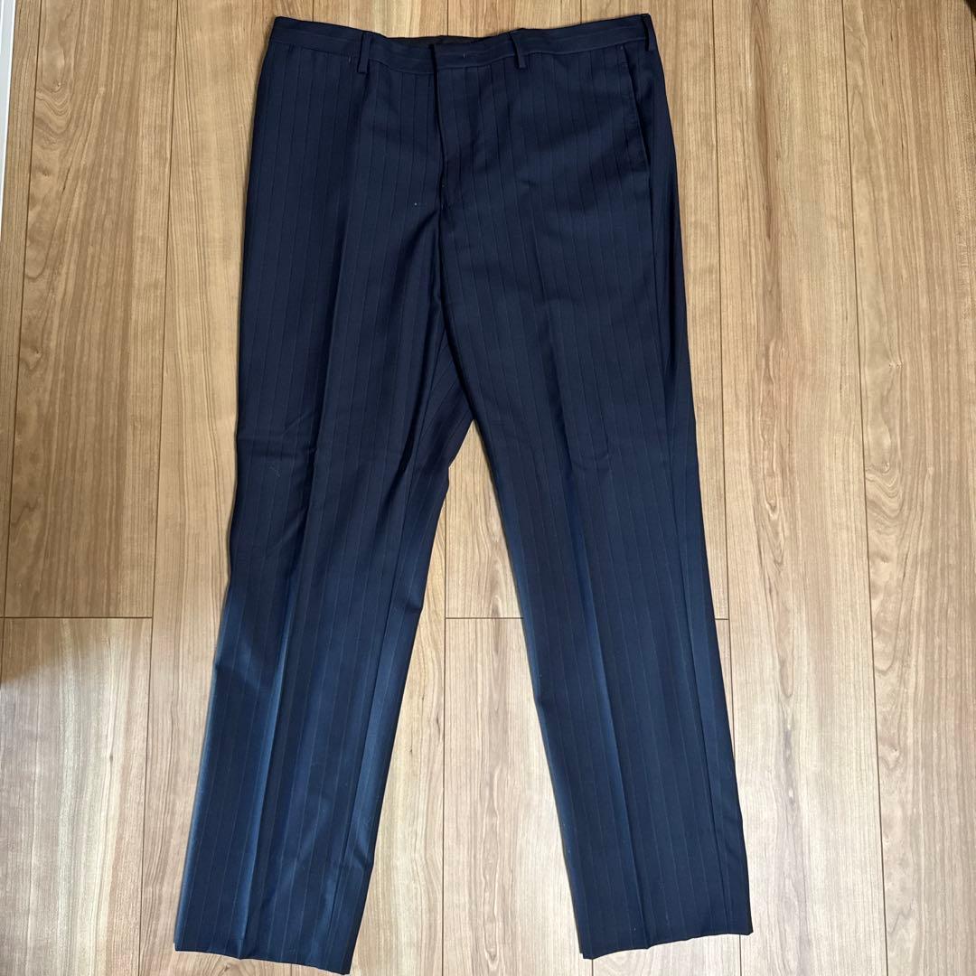 ポールスミス　ネイビーグリーンストライプ　上下スーツ　XL