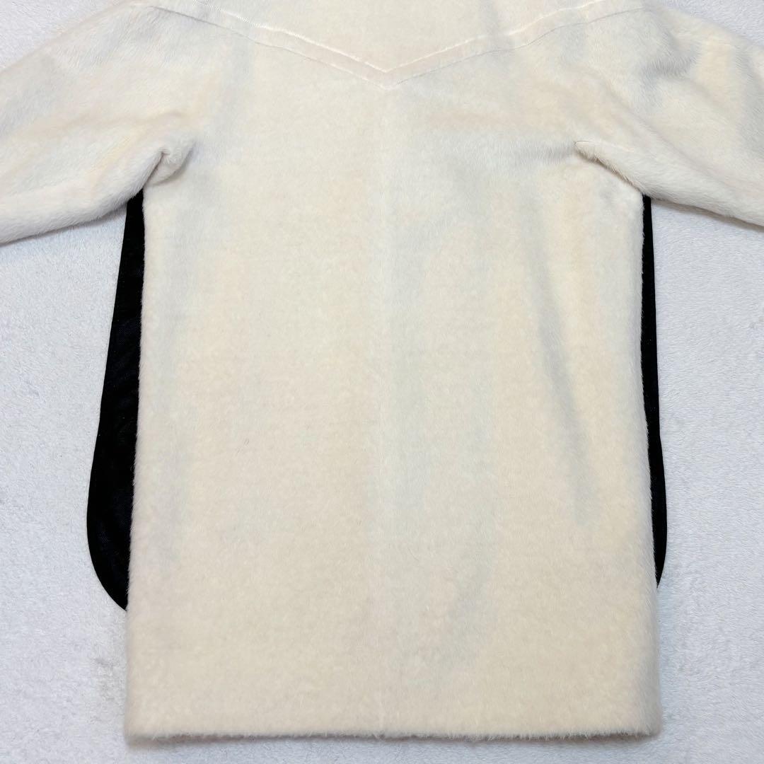 【美品】アルパカ100% Carat ロングコート ウールマーク ダブル 9AR