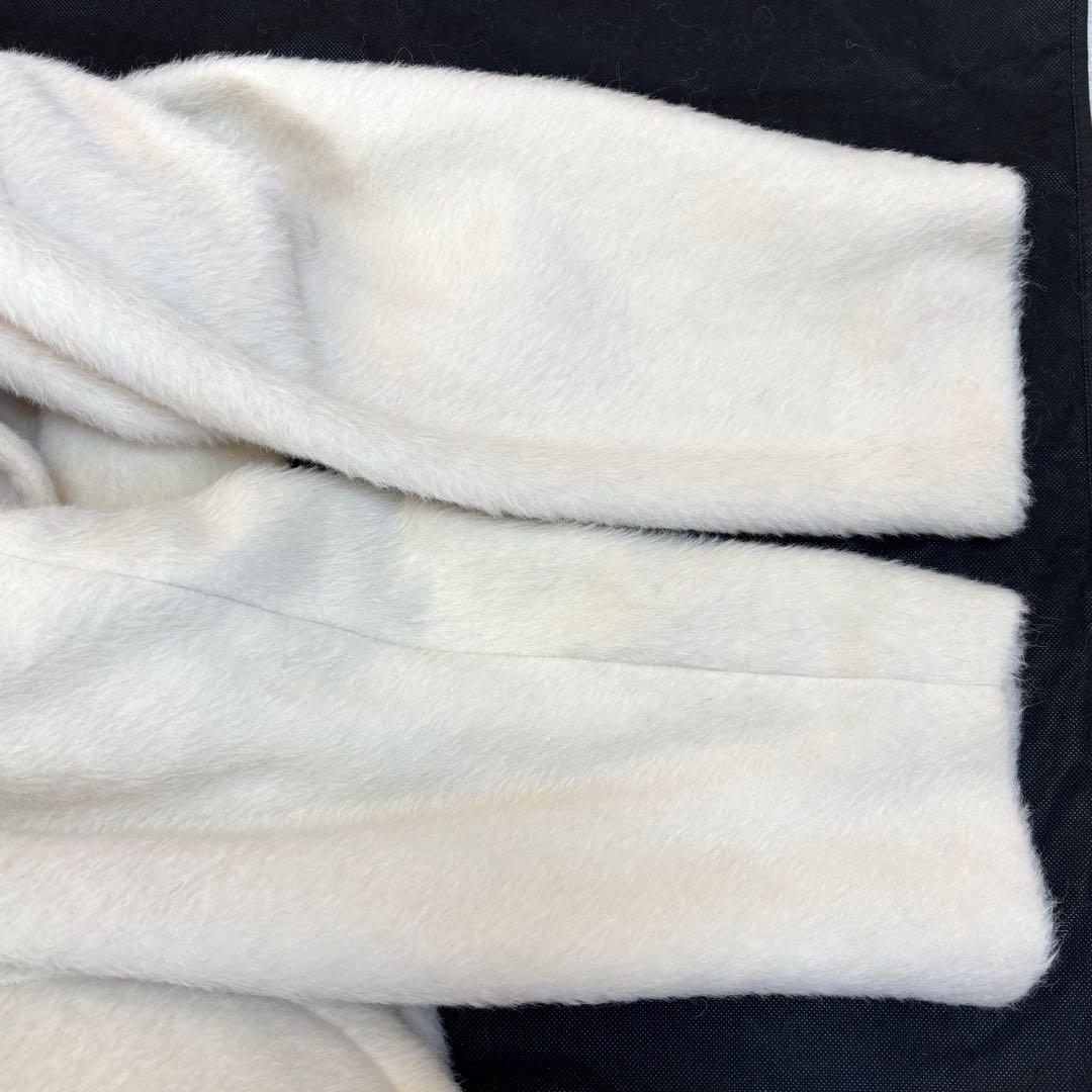 【美品】アルパカ100% Carat ロングコート ウールマーク ダブル 9AR