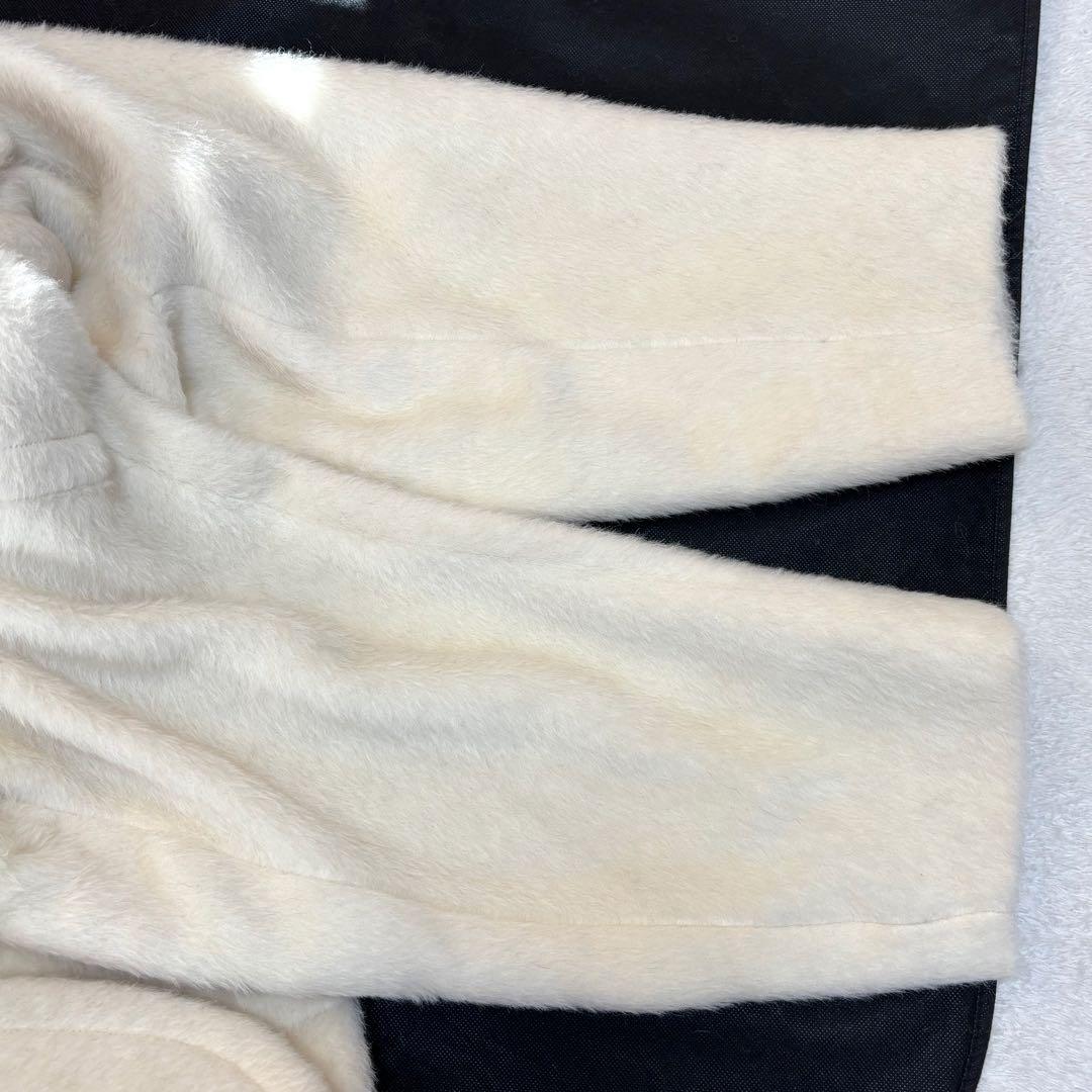 【美品】アルパカ100% Carat ロングコート ウールマーク ダブル 9AR