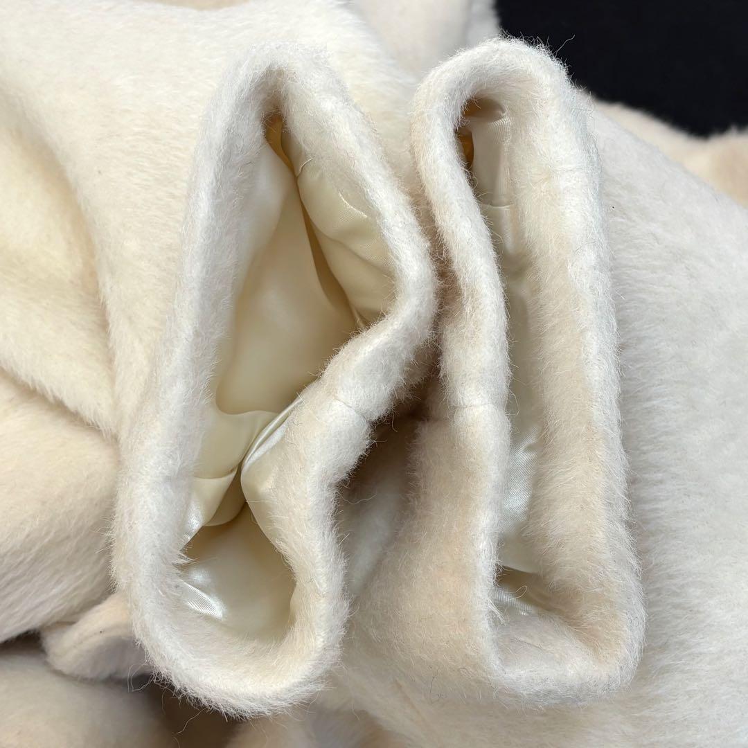 【美品】アルパカ100% Carat ロングコート ウールマーク ダブル 9AR