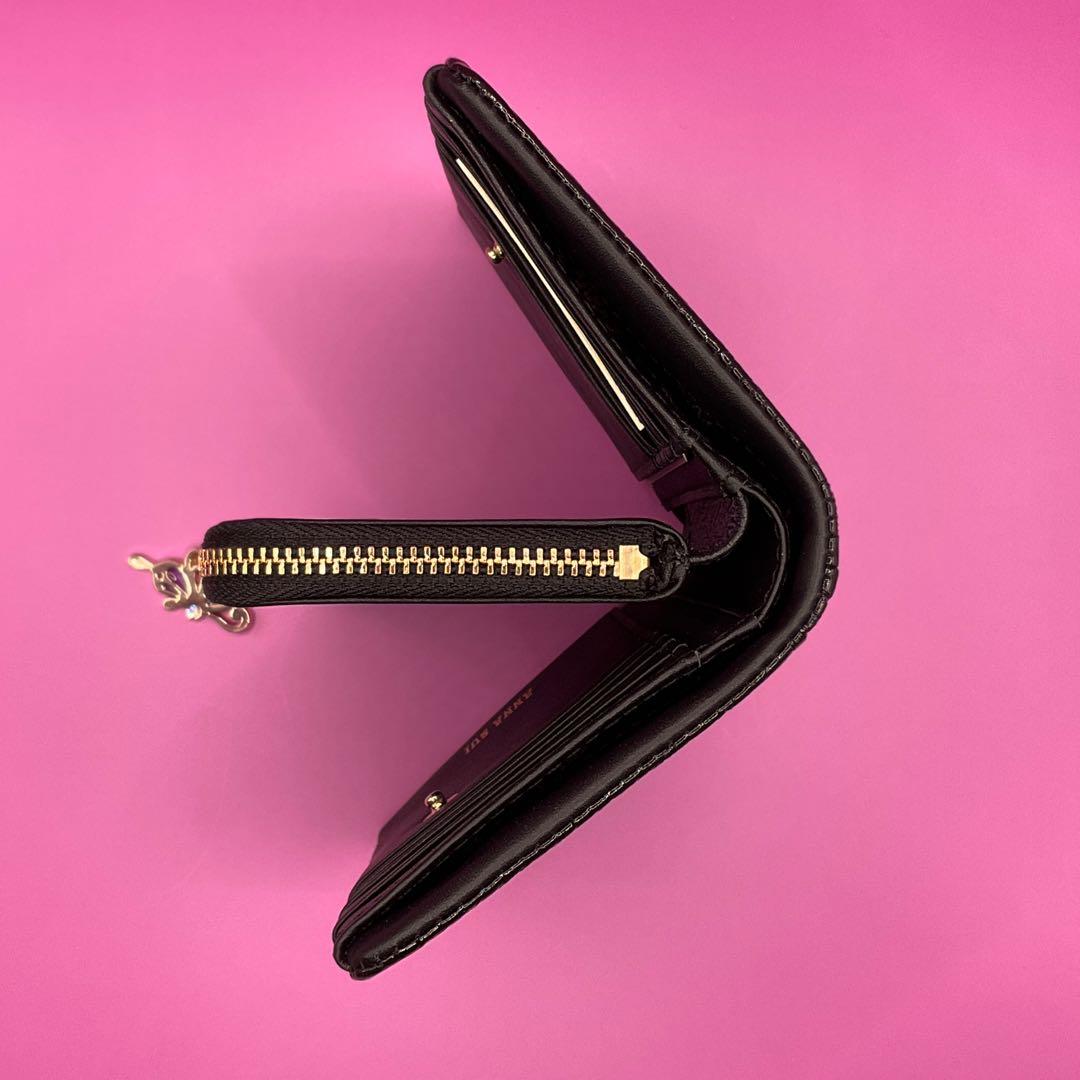 【新品】定価23100円ANNA SUI金運アップカラー折り財布★ブラック