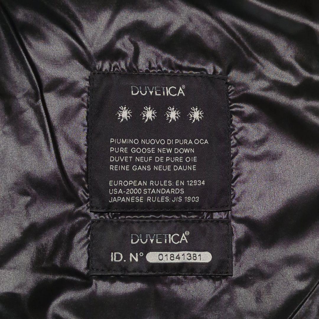 DUVETICA×HYDROGEN♦総柄 ダウンベスト フード riri 黒50