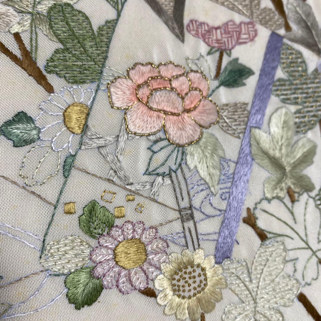 【専用です】季節の花々と読み本 総刺繍 袋帯