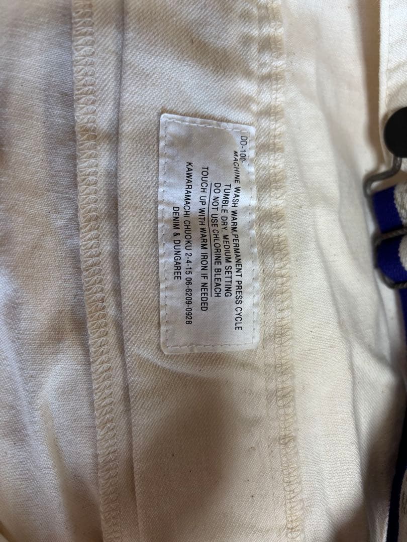 デニムダンガリー オーバーオール 綿100％