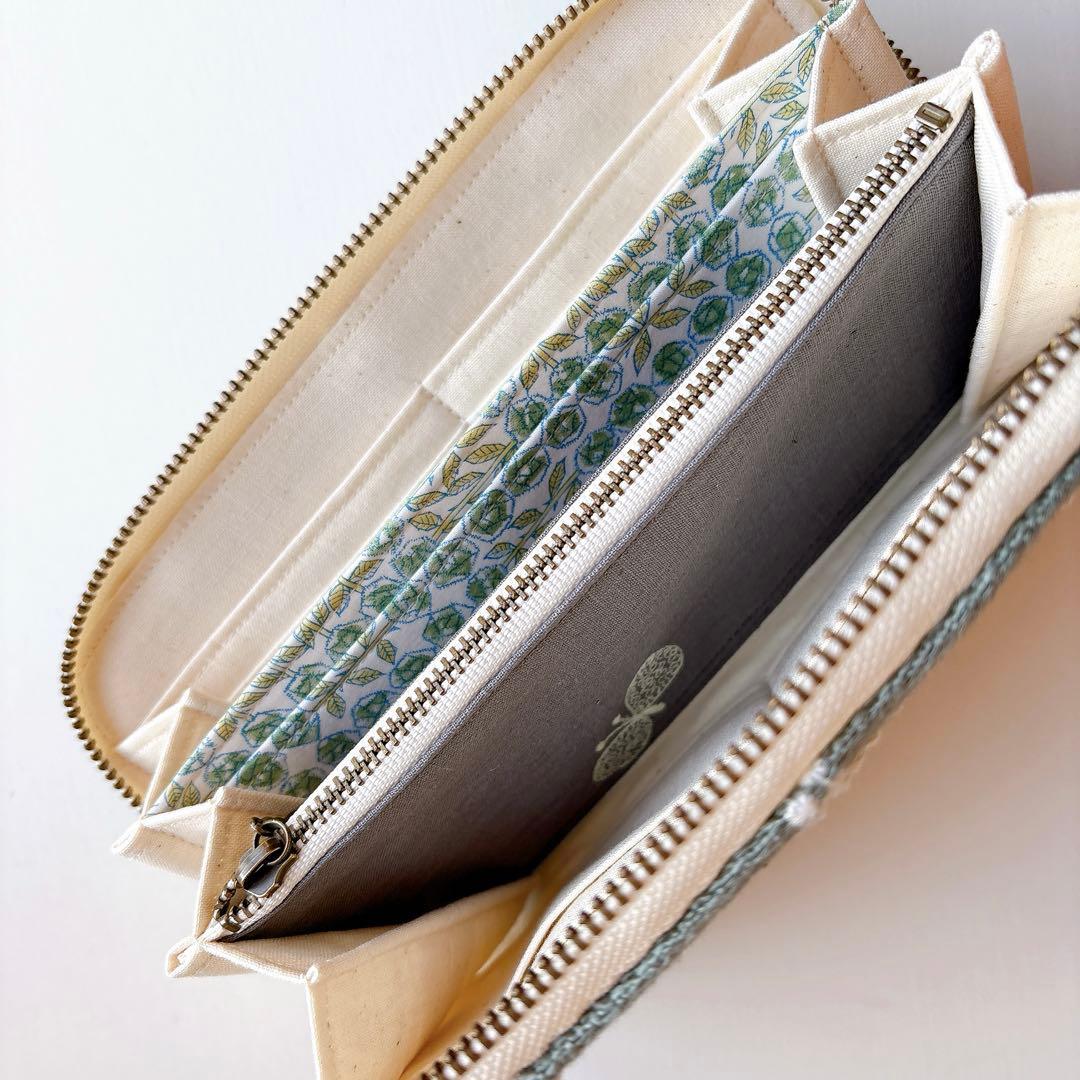 ミナペルホネン☆ラウンドファスナー長財布☆ハンドメイド