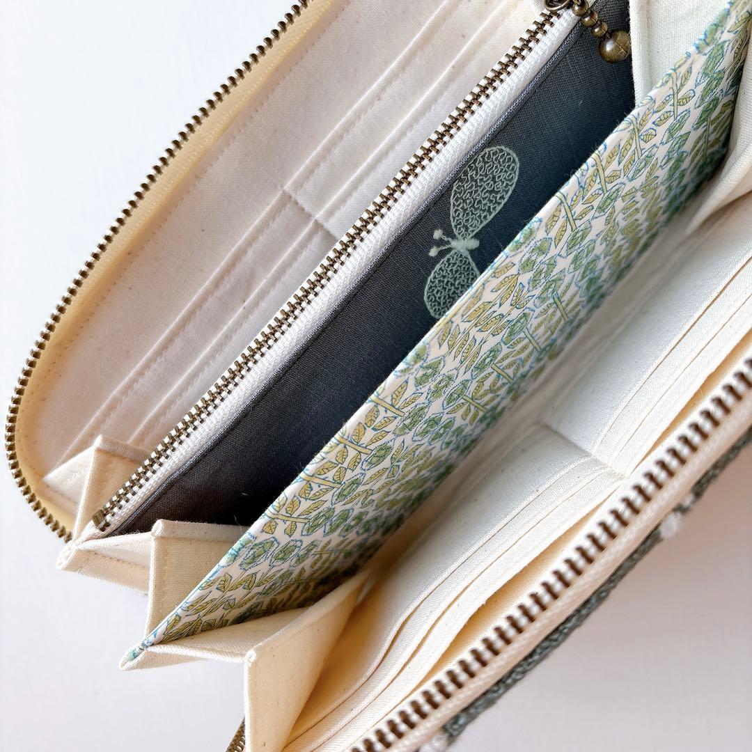 ミナペルホネン☆ラウンドファスナー長財布☆ハンドメイド