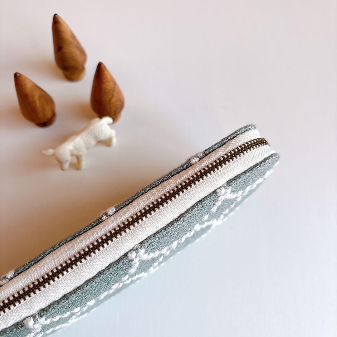 ミナペルホネン☆ラウンドファスナー長財布☆ハンドメイド