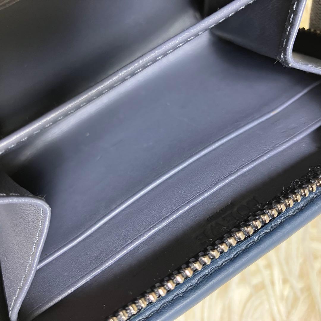 【良品】 LOEWE アナグラム ケース カードケース ラウンドジップ