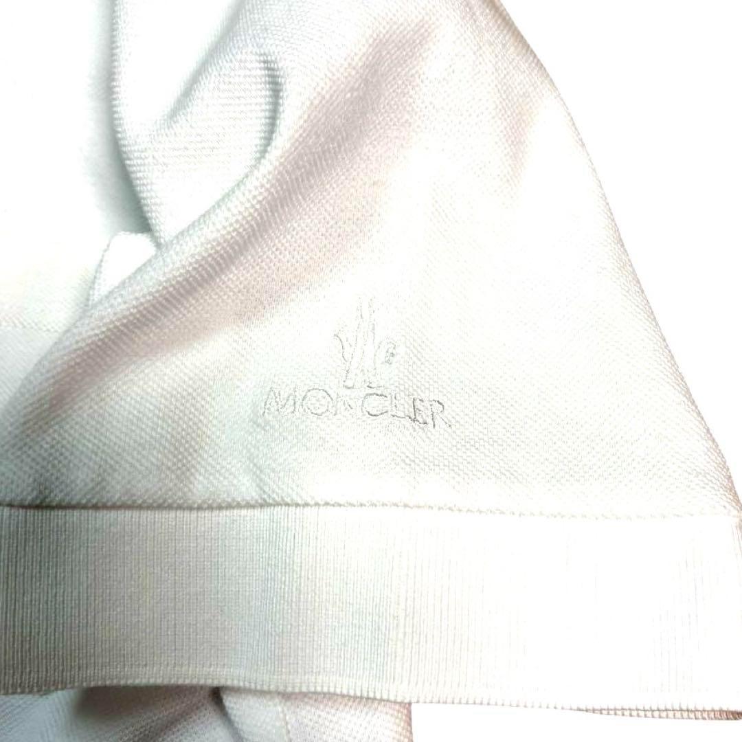 ◇フルオープン可能◇MONCLER モンクレールホワイト ポロシャツ【XL】
