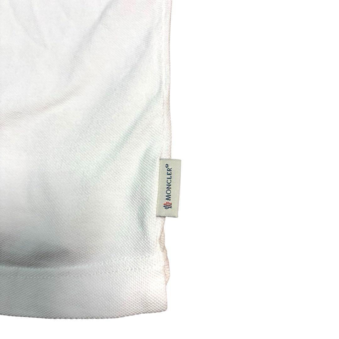 ◇フルオープン可能◇MONCLER モンクレールホワイト ポロシャツ【XL】