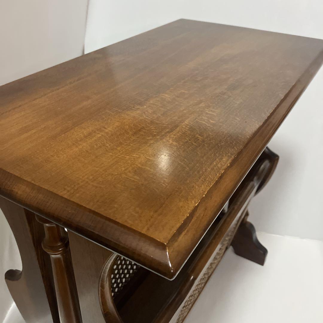 カリモク　karimoku コロニアル サイドテーブル マガジンラック付き