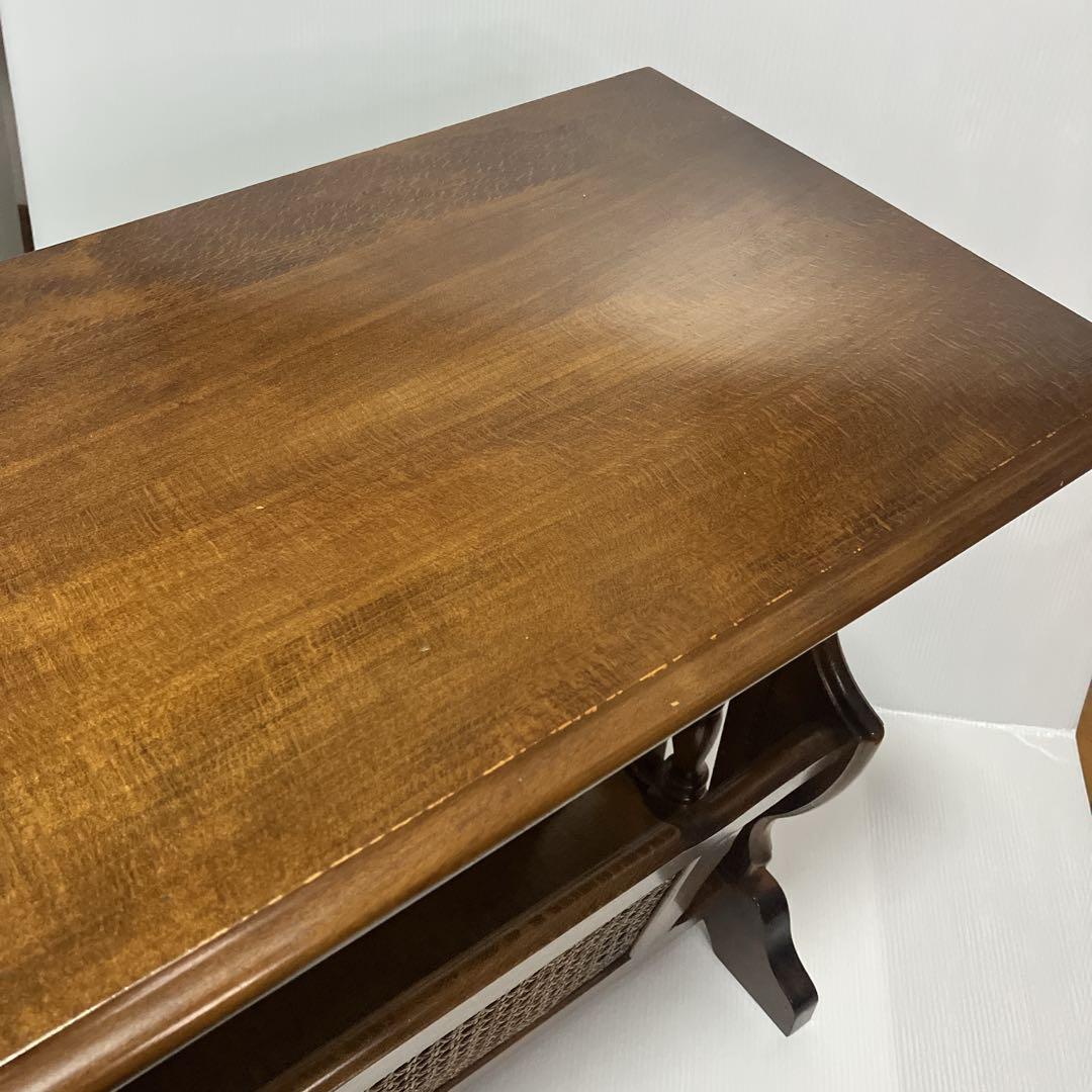 カリモク　karimoku コロニアル サイドテーブル マガジンラック付き