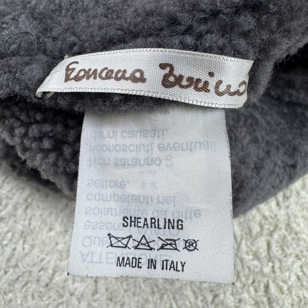 LAPIS BEAMS イタリア製 ムートン ポンチョ ケープ グレー 羊革