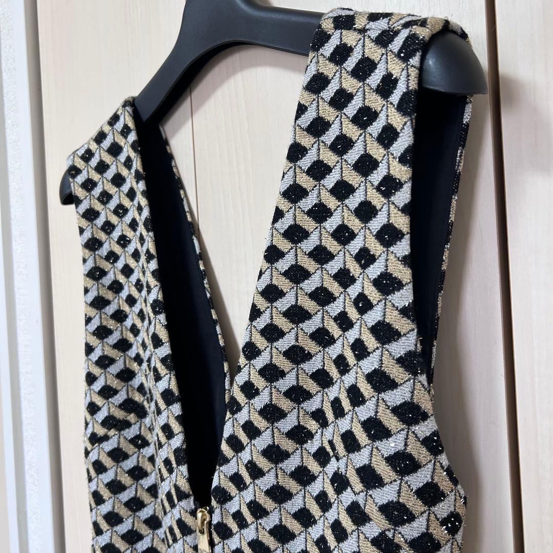 24AW♡グレースクラス グレースコンチネンタル キカジャガードラメドレス 36