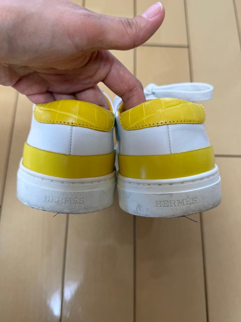 エルメス　レザースニーカー　38 1/2