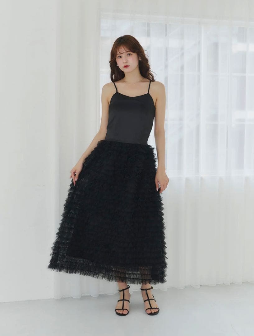 Olu ボリュームチュールキャミワンピース