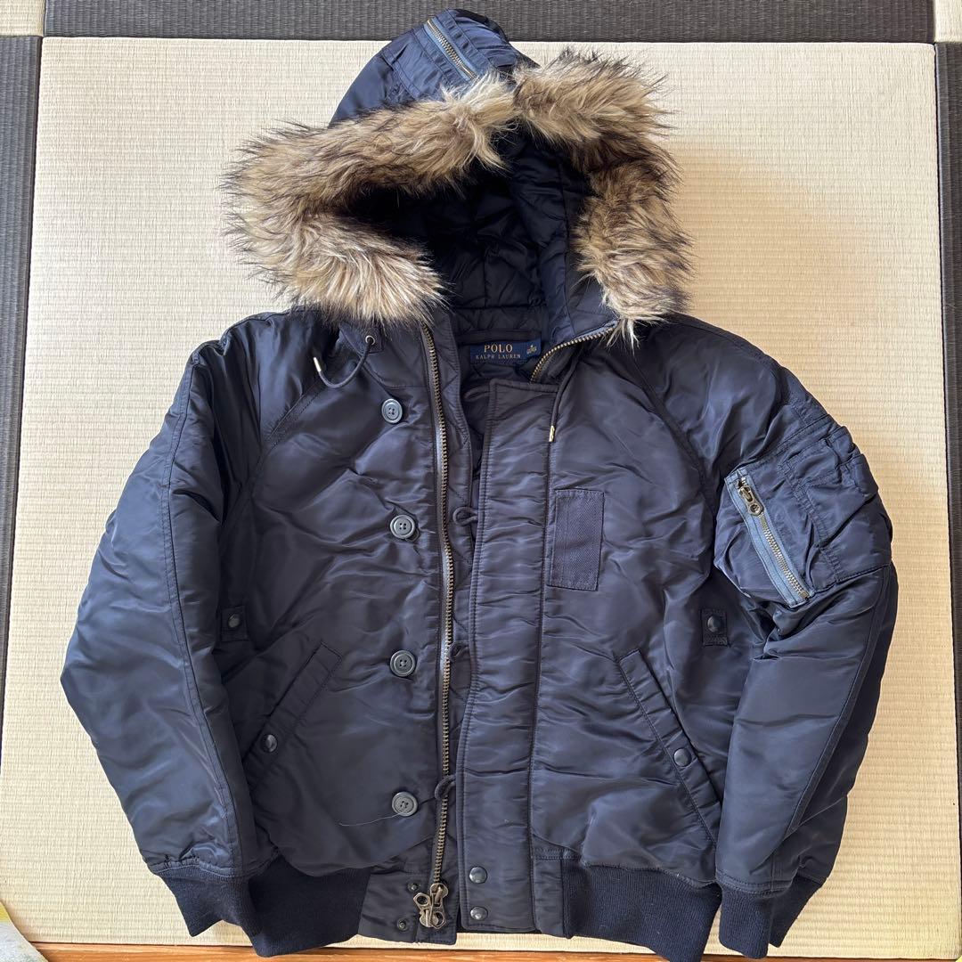 ブラック MA-1ジャケット ファー付き