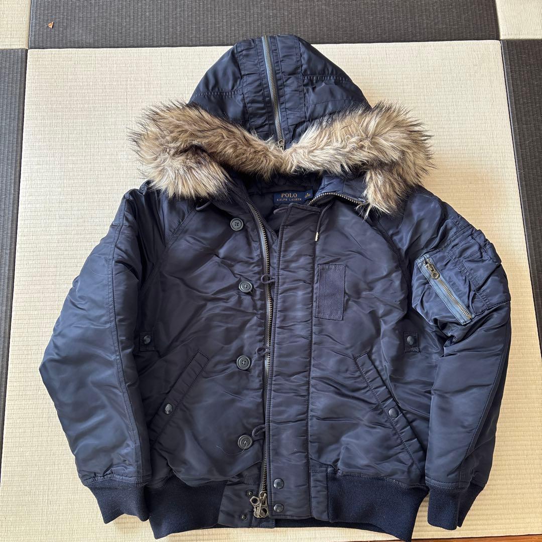 ブラック MA-1ジャケット ファー付き