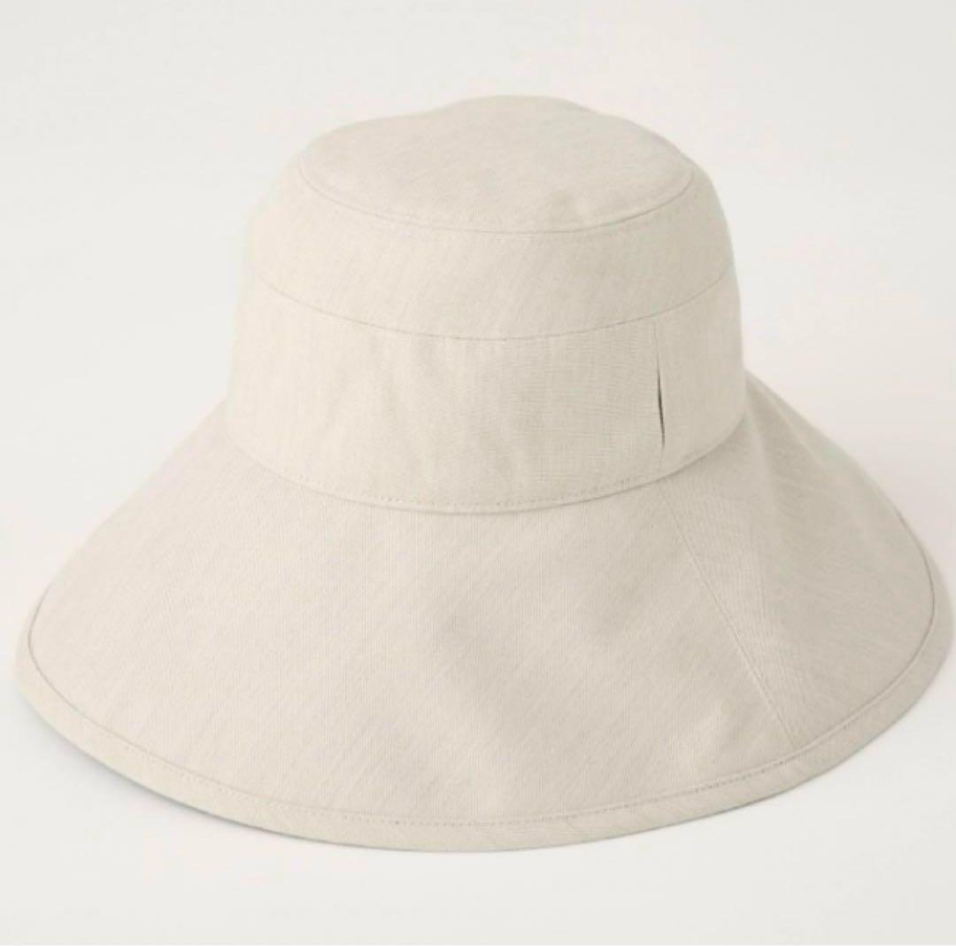 【試着のみ】サンバリア100 ナチュラルハット アイボリー Mサイズ