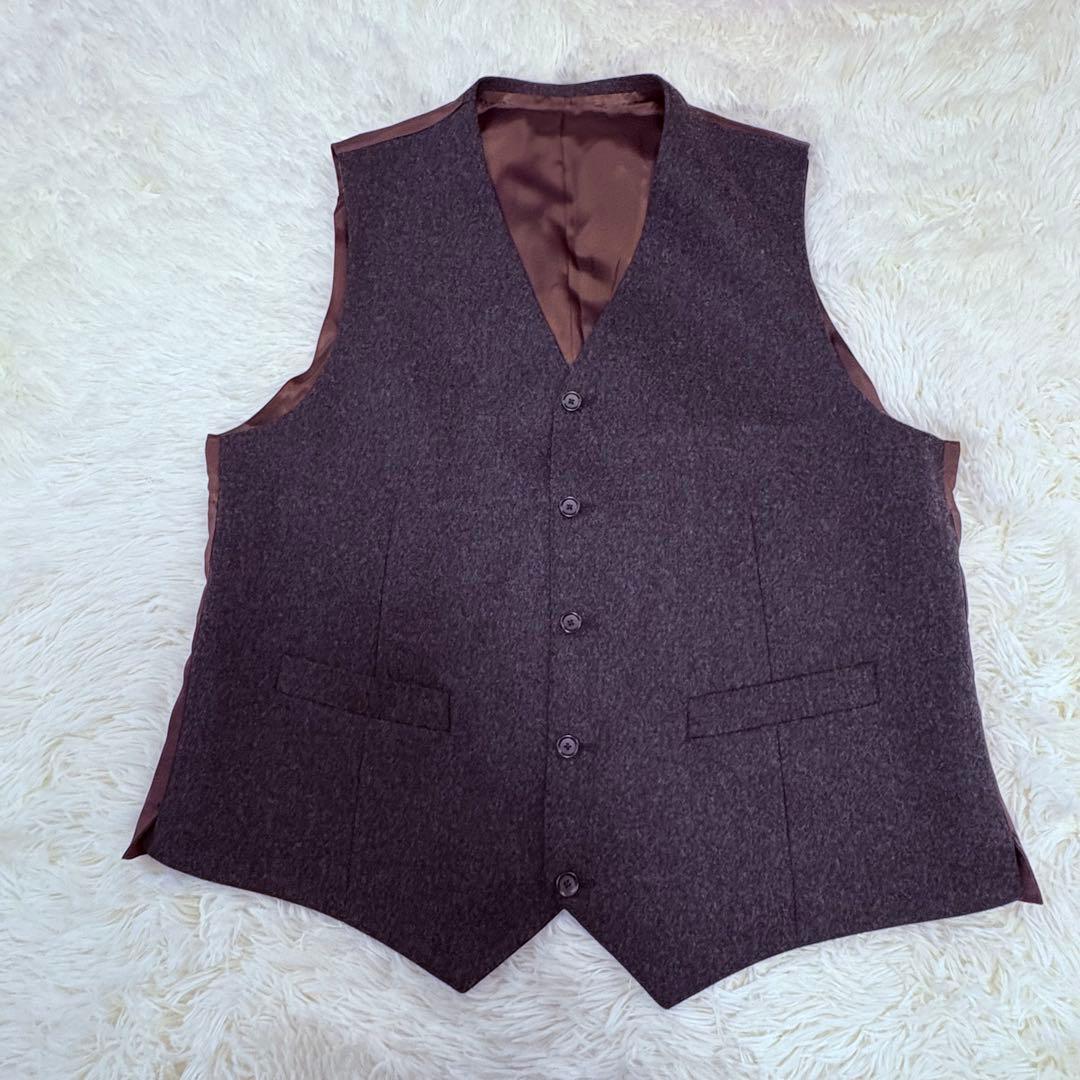 世界最高峰英国フランネルの代名詞フォックスブラザーズのスリーピース大きめ