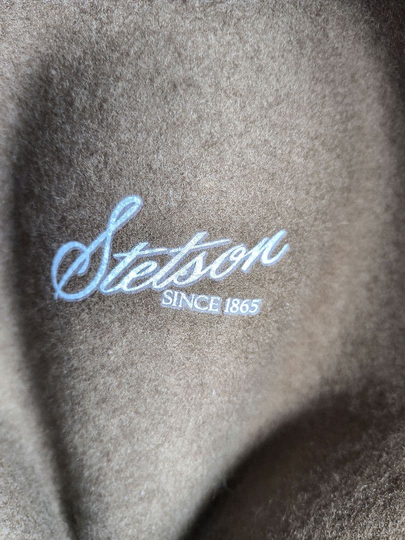 美品 ステットソン ブラウン ウールフェルトハット 中折 59cm パッカブル