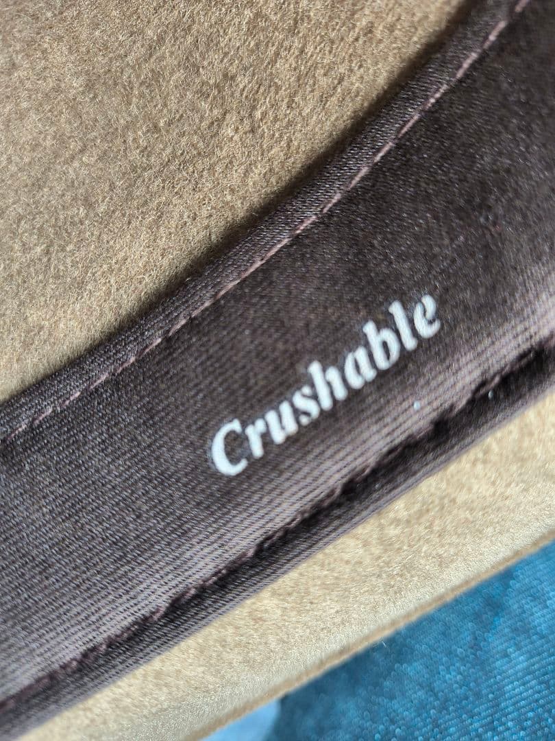 美品 ステットソン ブラウン ウールフェルトハット 中折 59cm パッカブル