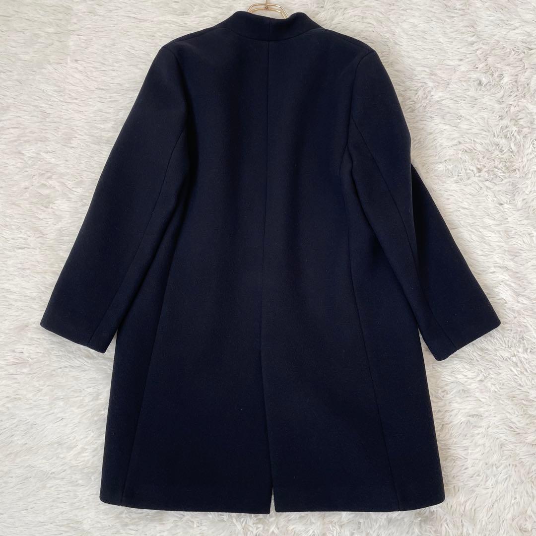 アパルトモン 22AWノーカラー チェスターコート カシミヤ混／36