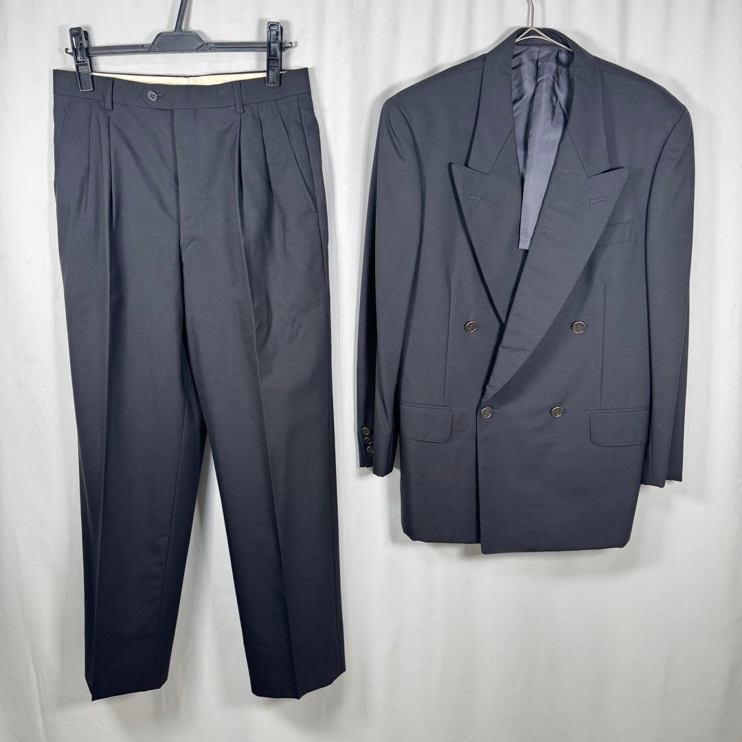 イヴサンローラン r9 ダブルスーツ セットアップ ブラック L