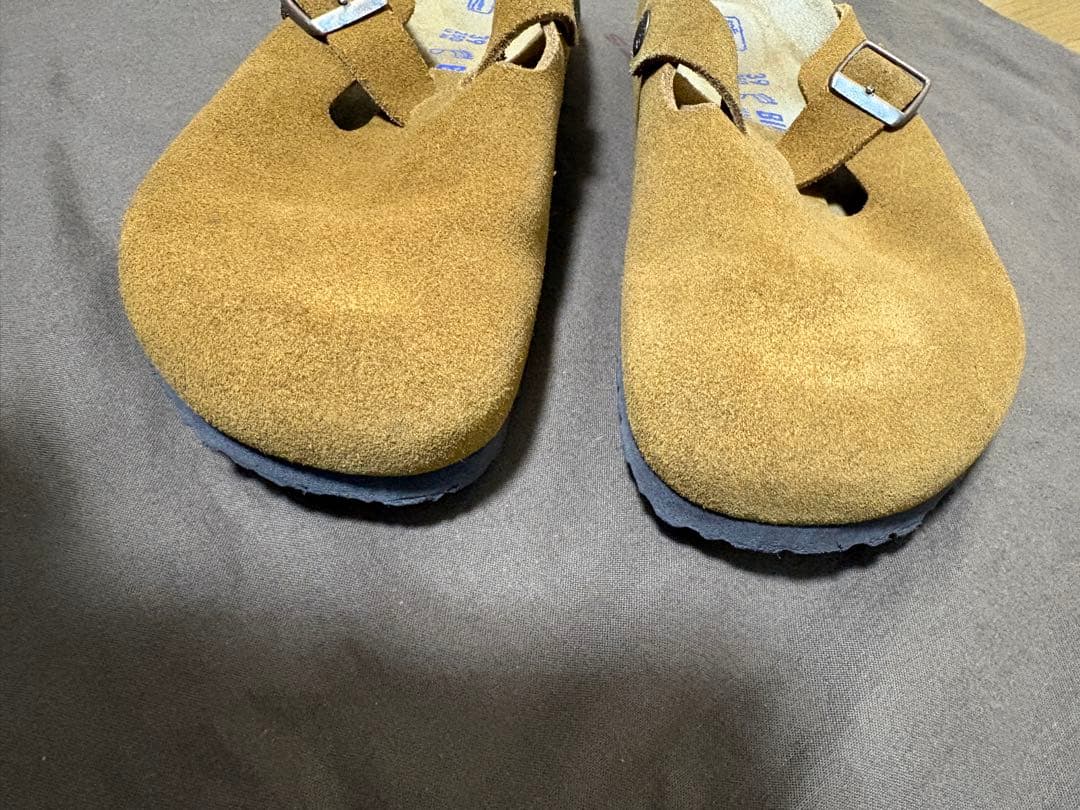 極美品 ビルケン ボストン スエード 39 25cm レギュラー幅