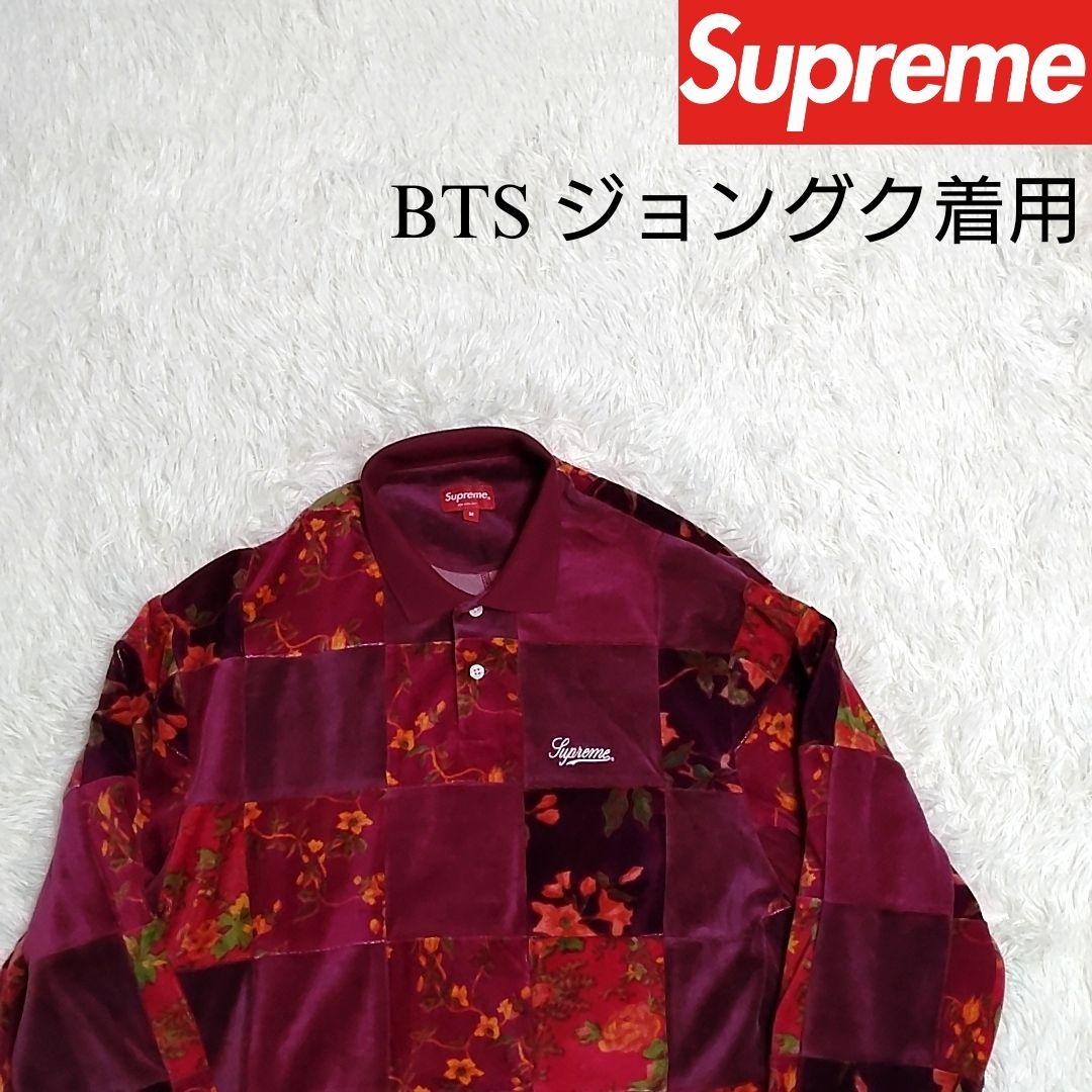 【美品】Supreme Floral Patchwork Velour Polo