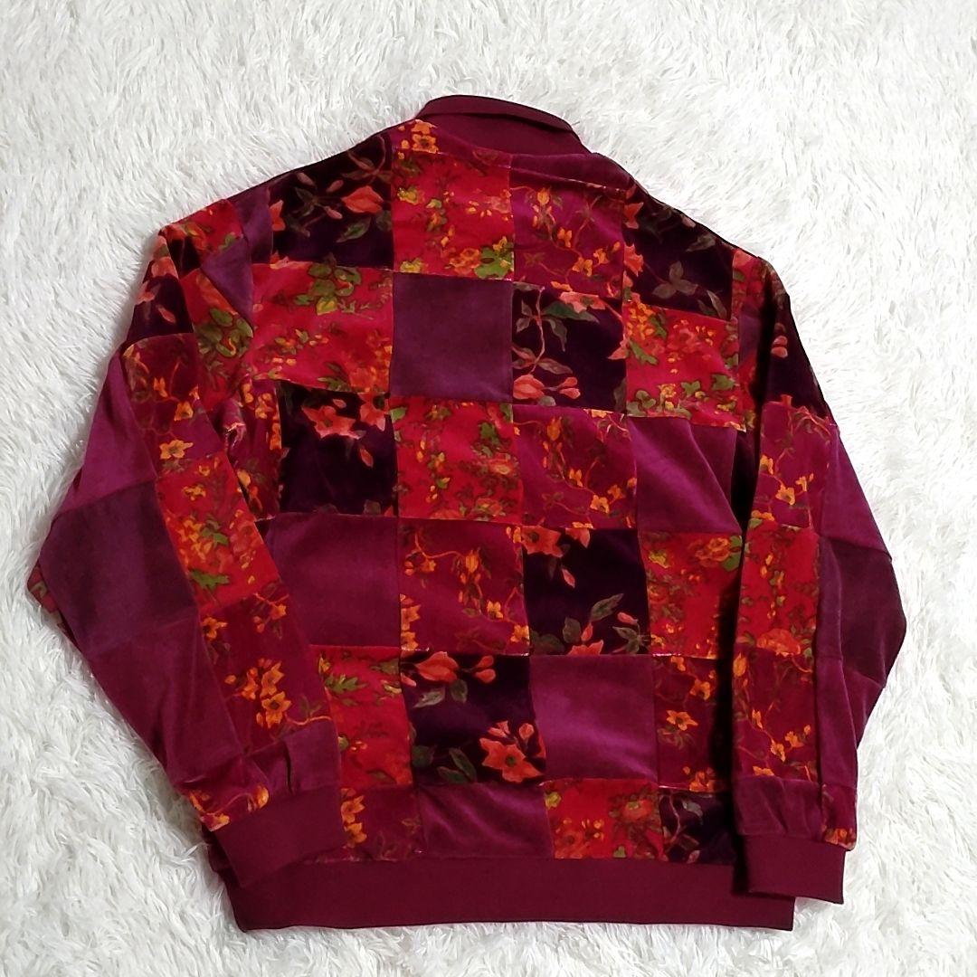 【美品】Supreme Floral Patchwork Velour Polo