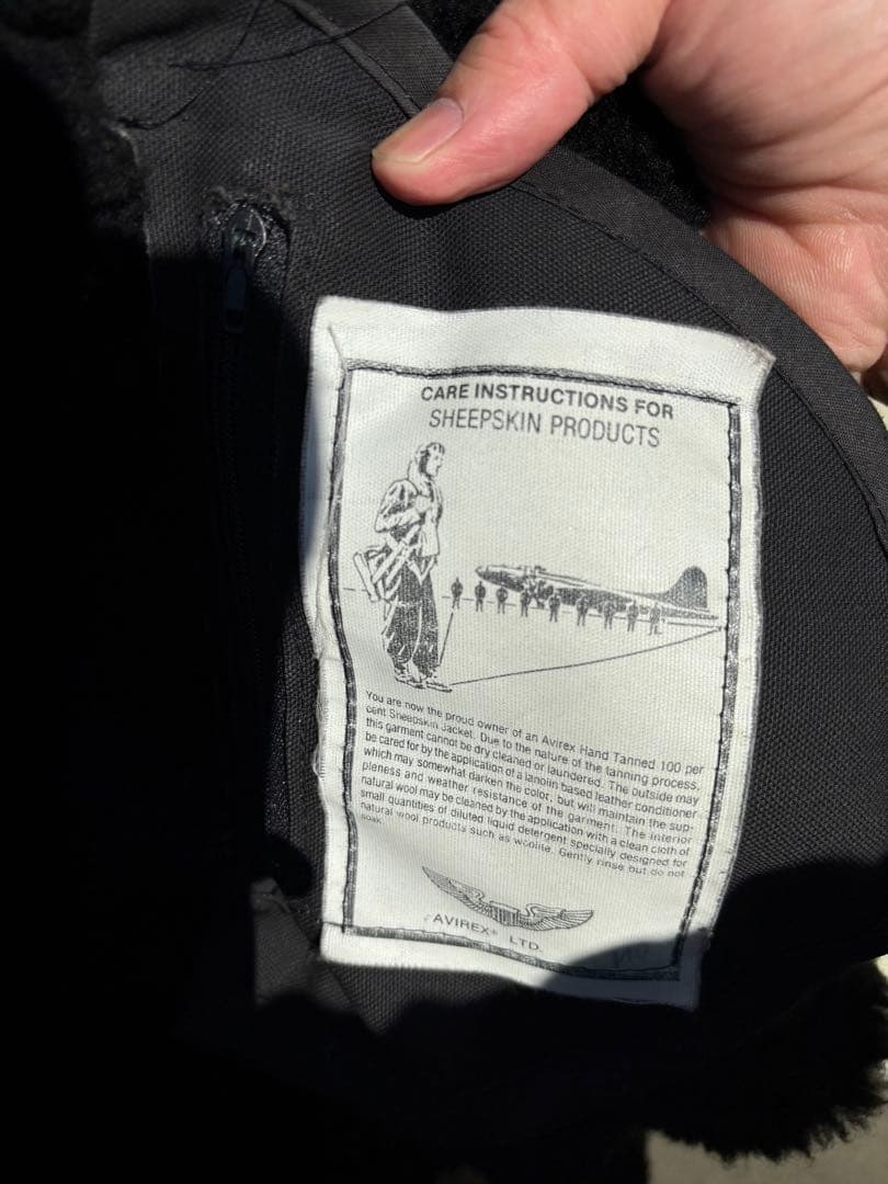AVIREX B-3 ムートンジャケット フライトジャケット シープスキン