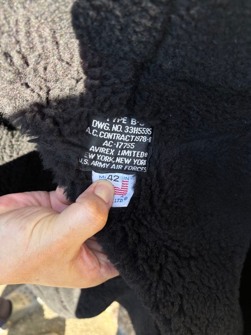 AVIREX B-3 ムートンジャケット フライトジャケット シープスキン