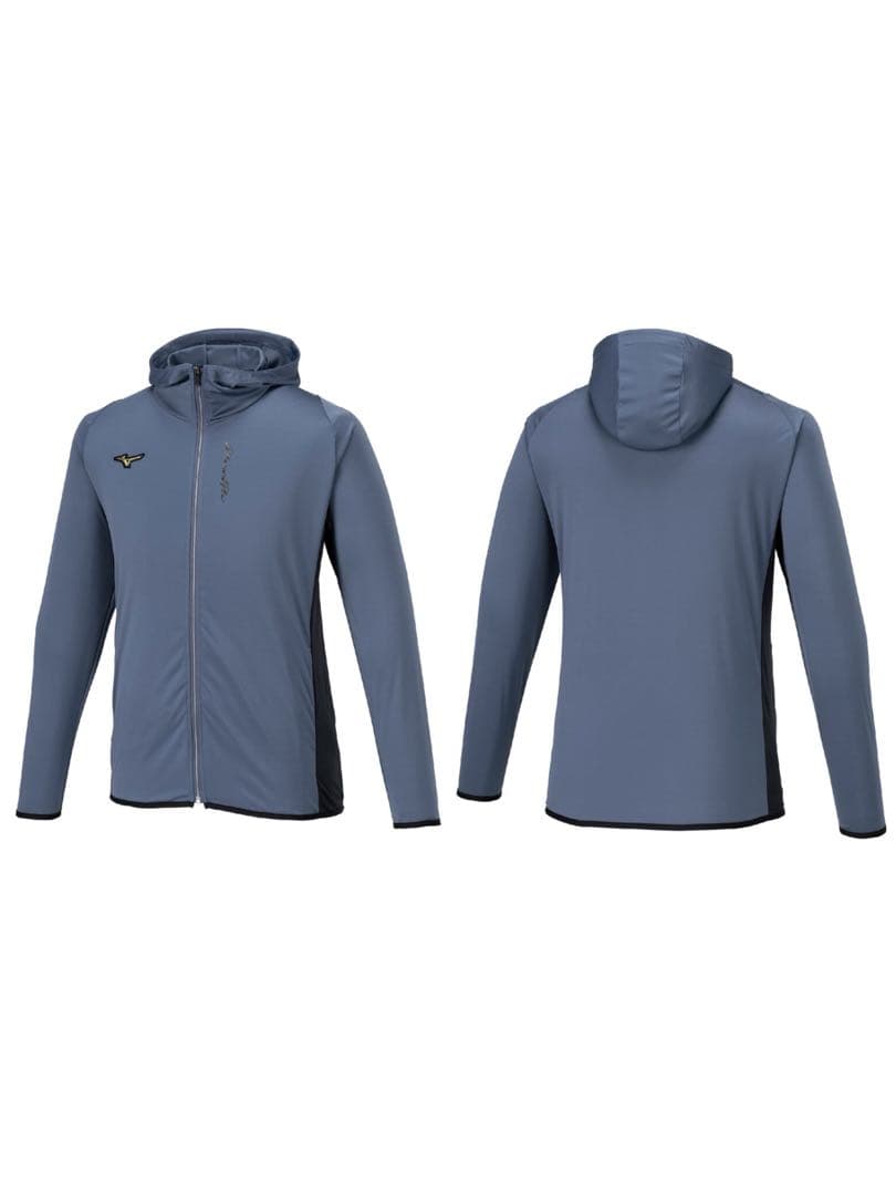 【ミズノプロ】フルZIPフーディ(薄手) インディゴ XO 12JECK75
